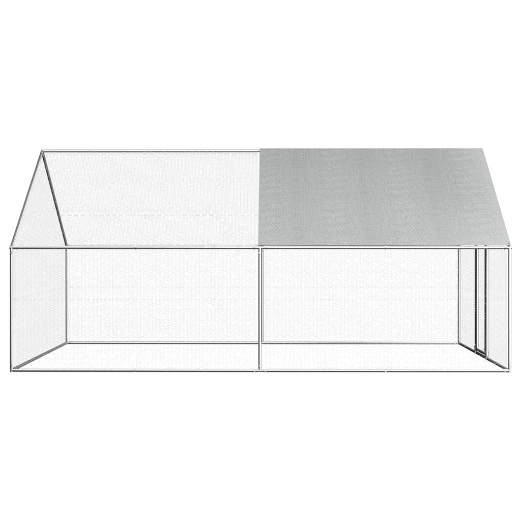Hühnerkäfig Hühnerstall Stahl 2,75 x 4 x 1,92 m Auslauf Freigehege Tierkäfig Geflügelstall