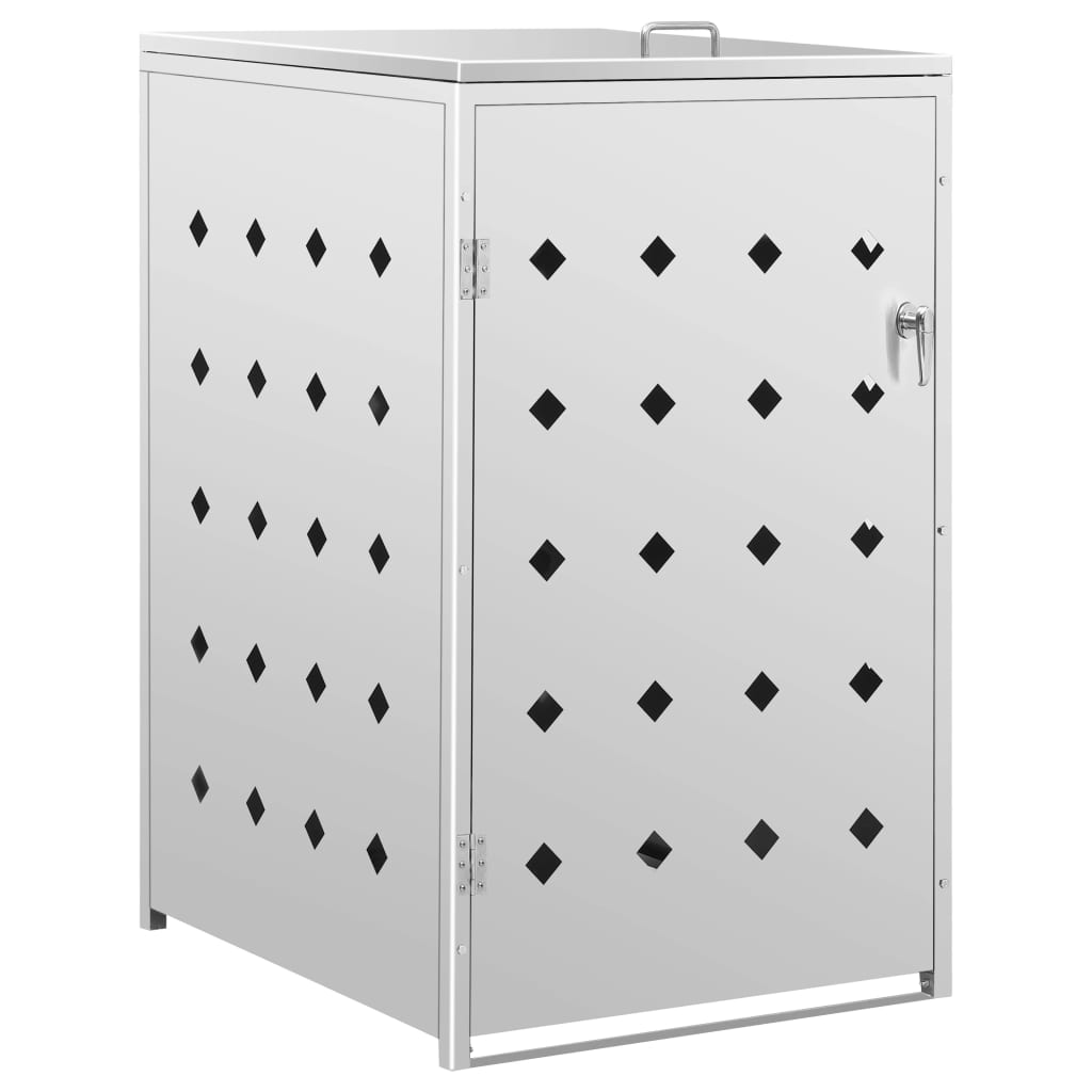Mülltonnenbox 1 Tonne 240 L Edelstahl 69 x 77,5 x 115 cm Mülltonnenverkleidung