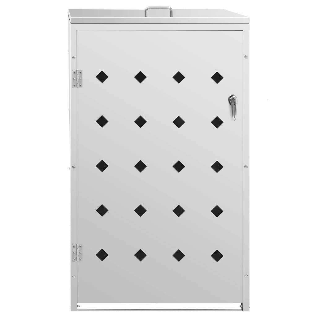 Mülltonnenbox 1 Tonne 240 L Edelstahl 69 x 77,5 x 115 cm Mülltonnenverkleidung