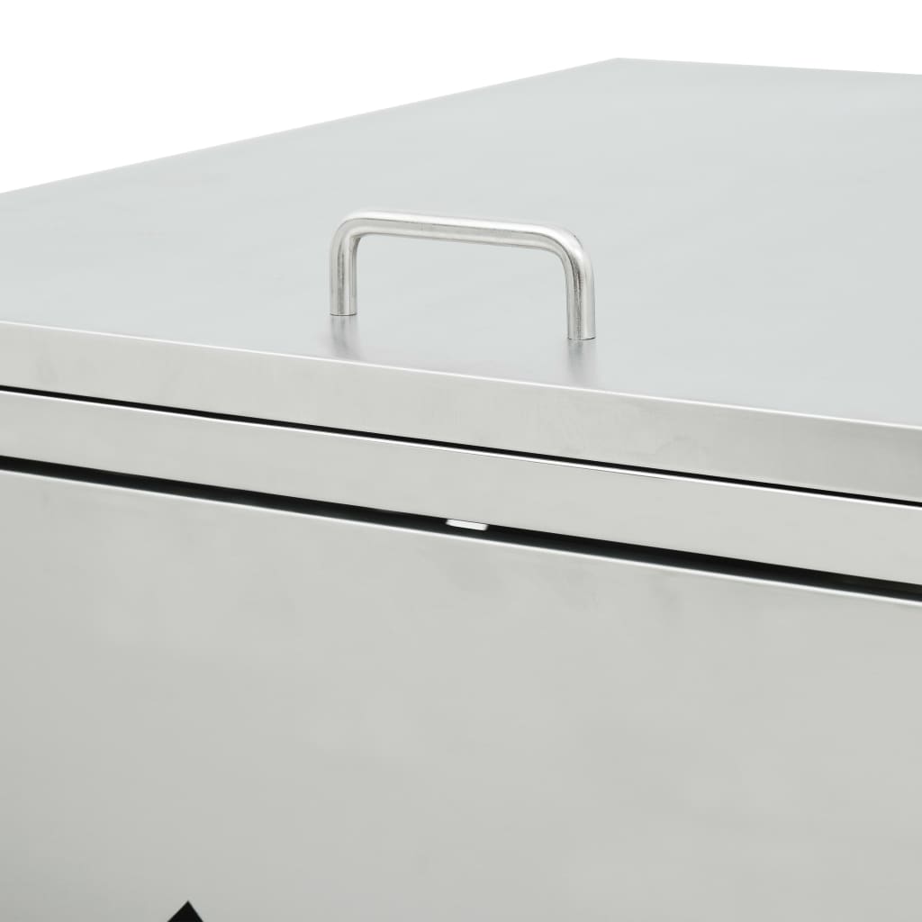 Mülltonnenbox 1 Tonne 240 L Edelstahl 69 x 77,5 x 115 cm Mülltonnenverkleidung