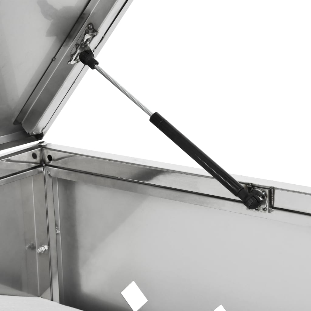 Mülltonnenbox 3 Tonnen 240 L Edelstahl 207 x 77,5 x 115 cm Mülltonnenverkleidung
