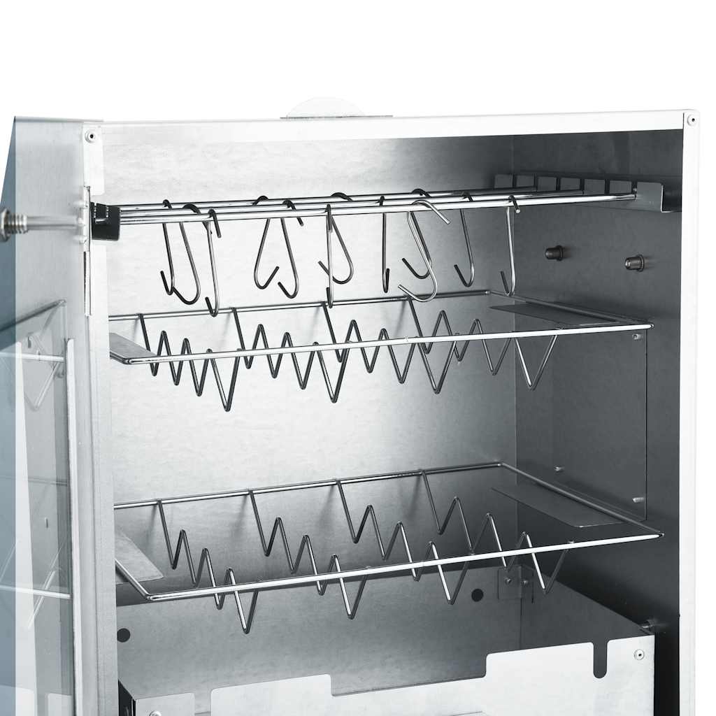 Räucherofen mit 1 kg Räuchermehl 44,5 x 29 x 83 cm silber verzinkt