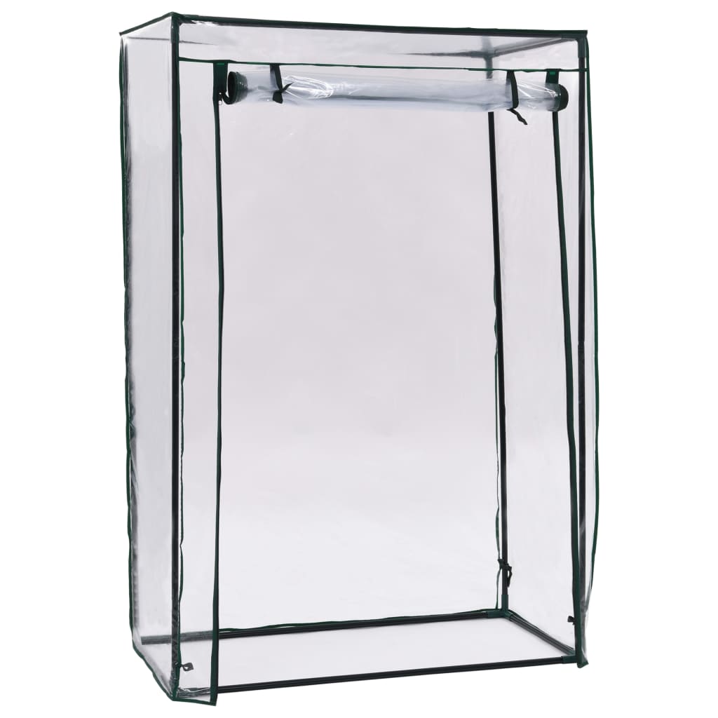 Tomaten Gewächshaus 102 x 52 x 150 cm transparent Foliengewächshaus Stahlrahmen