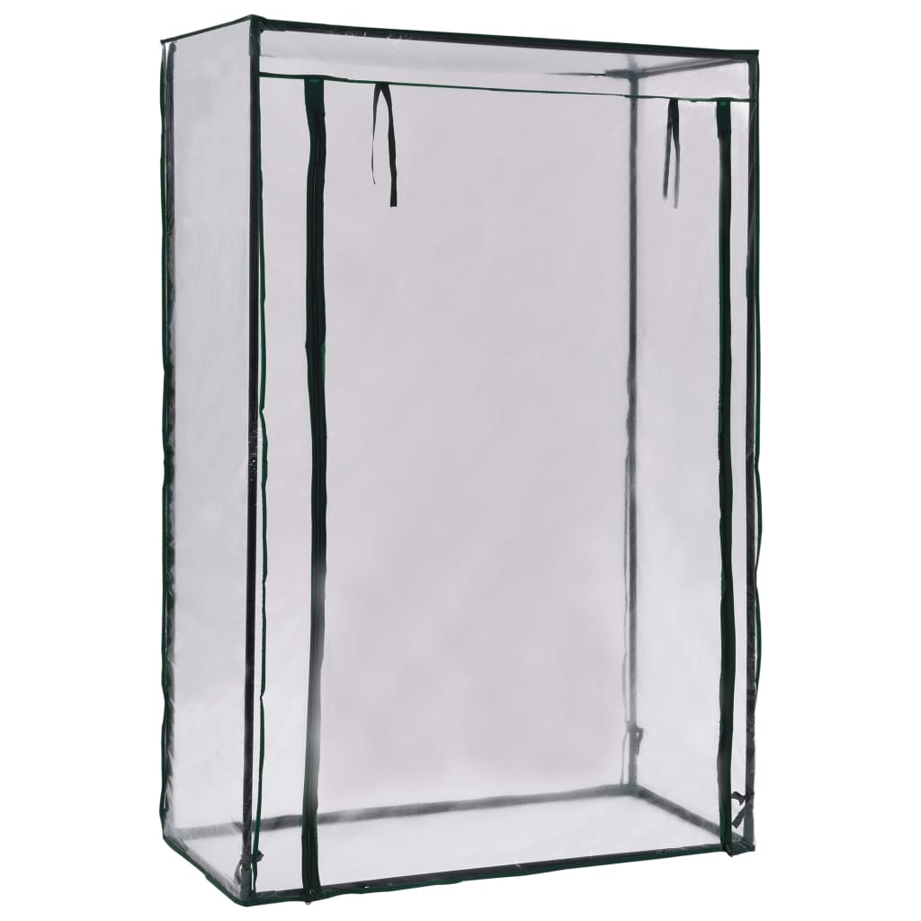 Tomaten Gewächshaus 102 x 52 x 150 cm transparent Foliengewächshaus Stahlrahmen