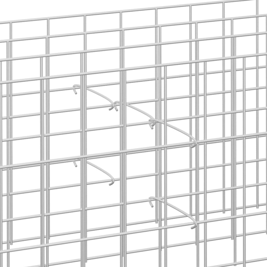 Gabionen-Distanzhalter 50 Stk. Verzinkter Stahl 20 cm Abstandshalter