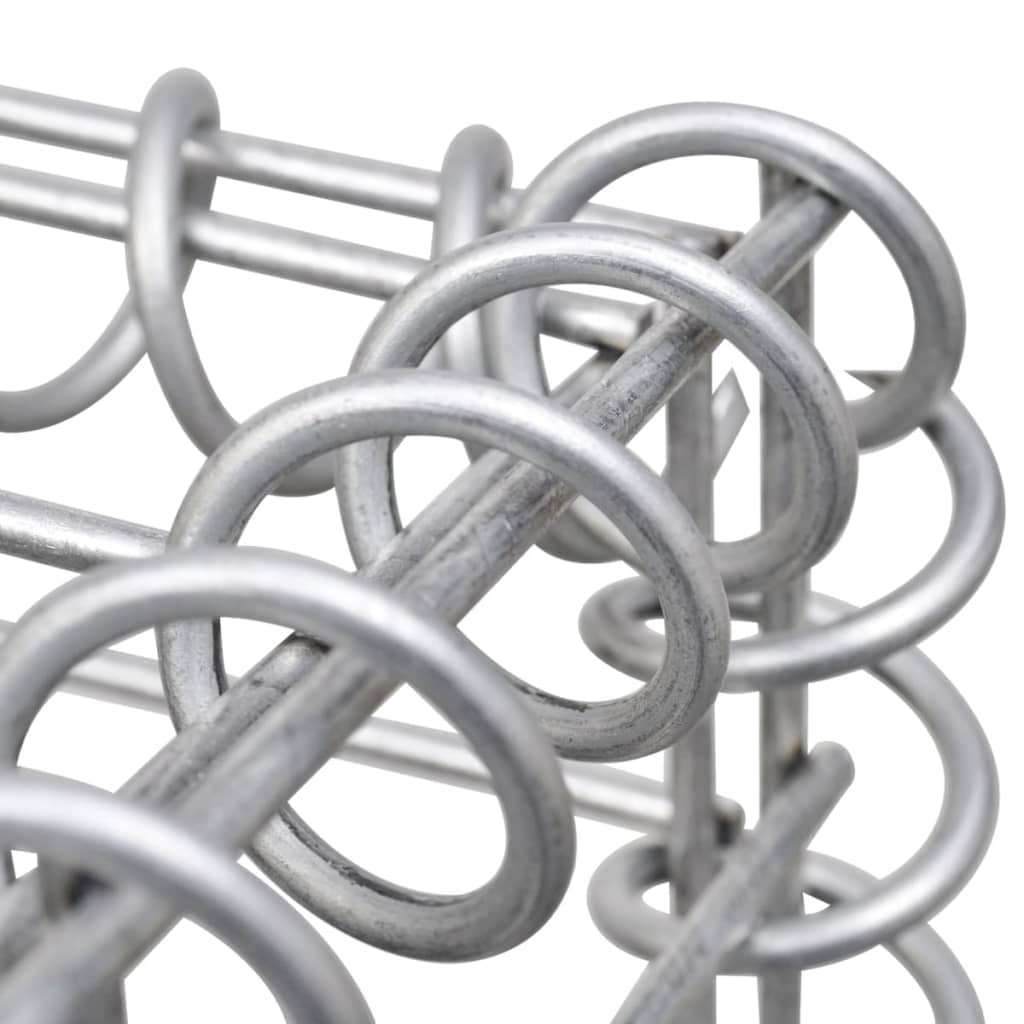 Gabionen Pflanzkorb H-Form Stahldraht 260x40x60 cm verzinkt Gabionenwand Pflanzkasten