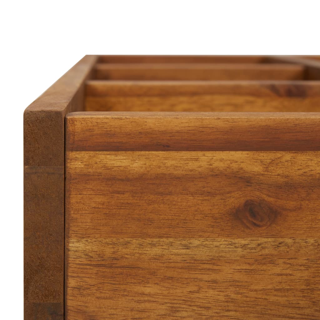 Frühbeet Garten Kräuter Massivholz Akazie 60 x 60 x 15 cm Holzöl behandelt Anzucht