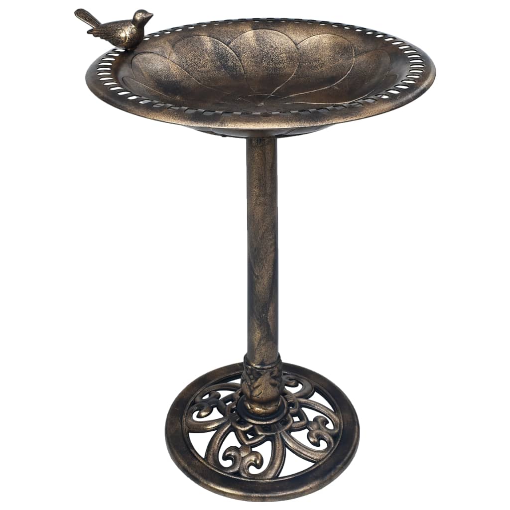 Vogelbad Vogeltränke 150 x 76 cm Bronze Kunststoff Wasserbad