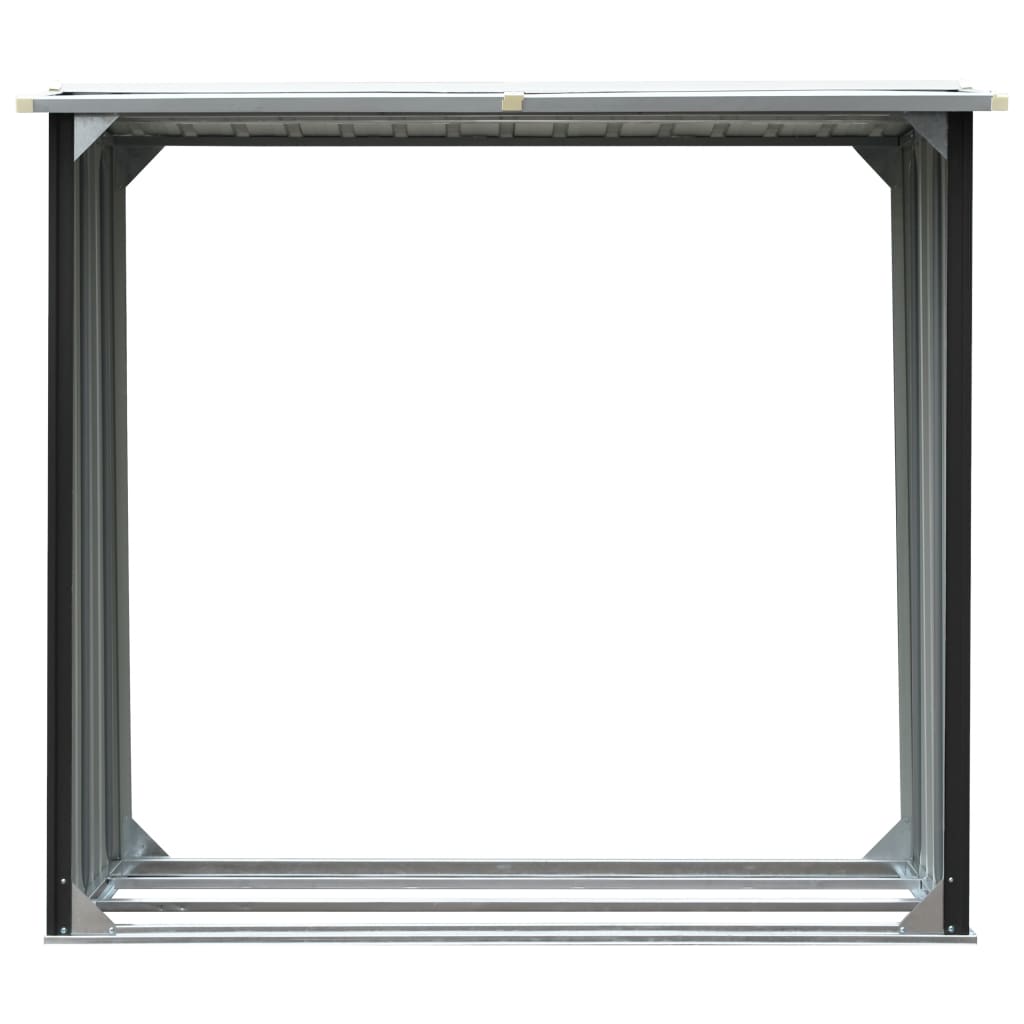 Brennholzlager verzinkter Stahl 172x91x154 cm Anthrazit Holzlager Feuerholz