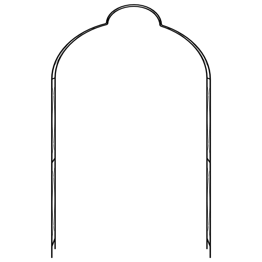 Rosenbogen Torbogen Rosenspalier Schwarz 240 cm Eisen Rankhilfe