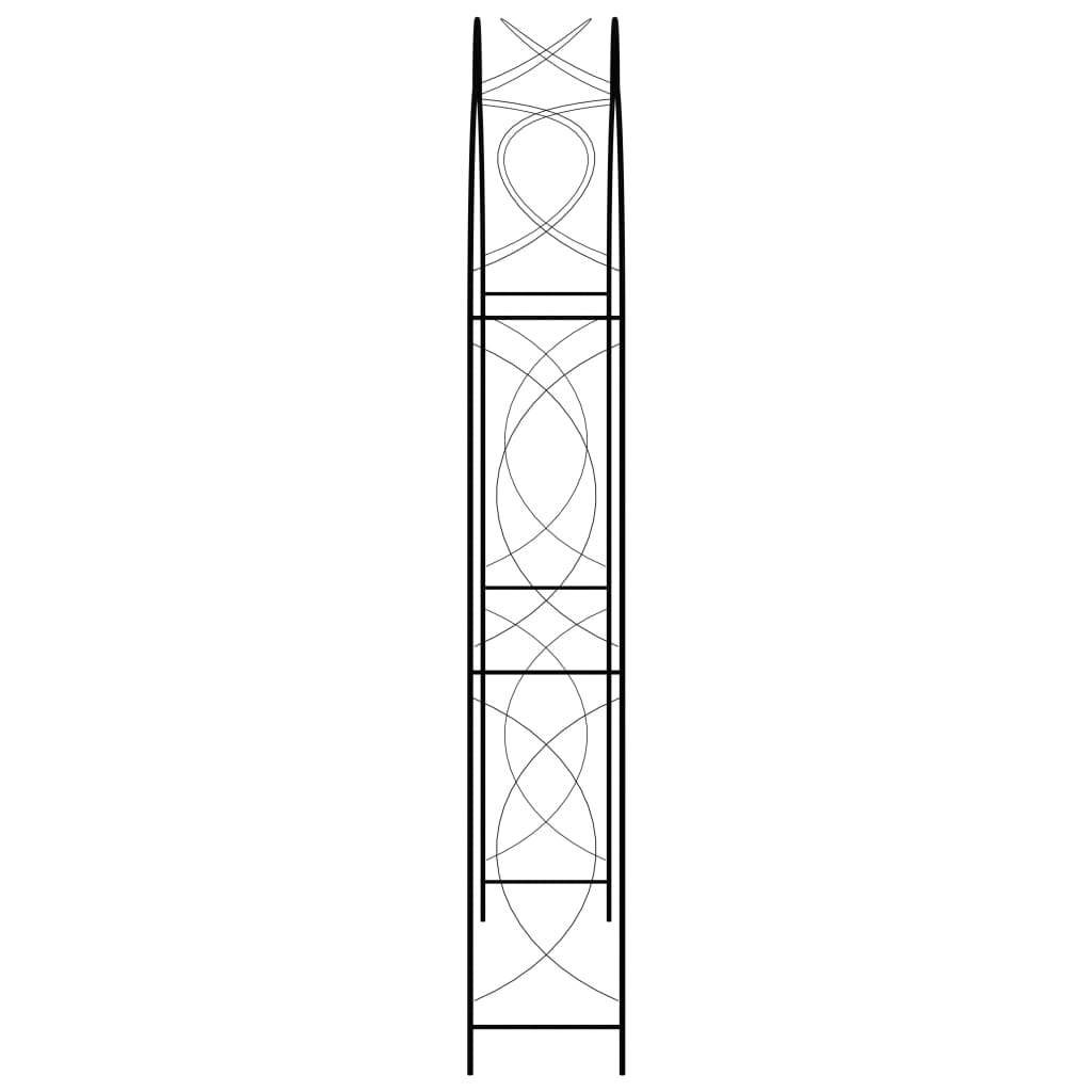 Rosenbogen Torbogen Rosenspalier Schwarz 240 cm Eisen Rankhilfe