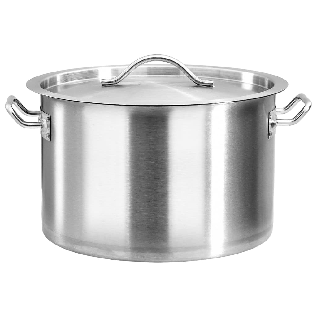 Suppentopf XXL 23 Liter 35x22 cm Edelstahl groß mit Deckel und Griffen Topf