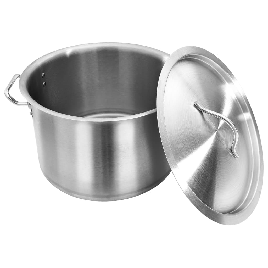 Suppentopf XXL 23 Liter 35x22 cm Edelstahl groß mit Deckel und Griffen Topf