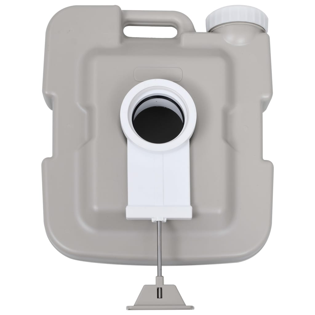Tragbare Campingtoilette Grau 10 + 10 L mobiles WC 200kg Balgpumpe Klo