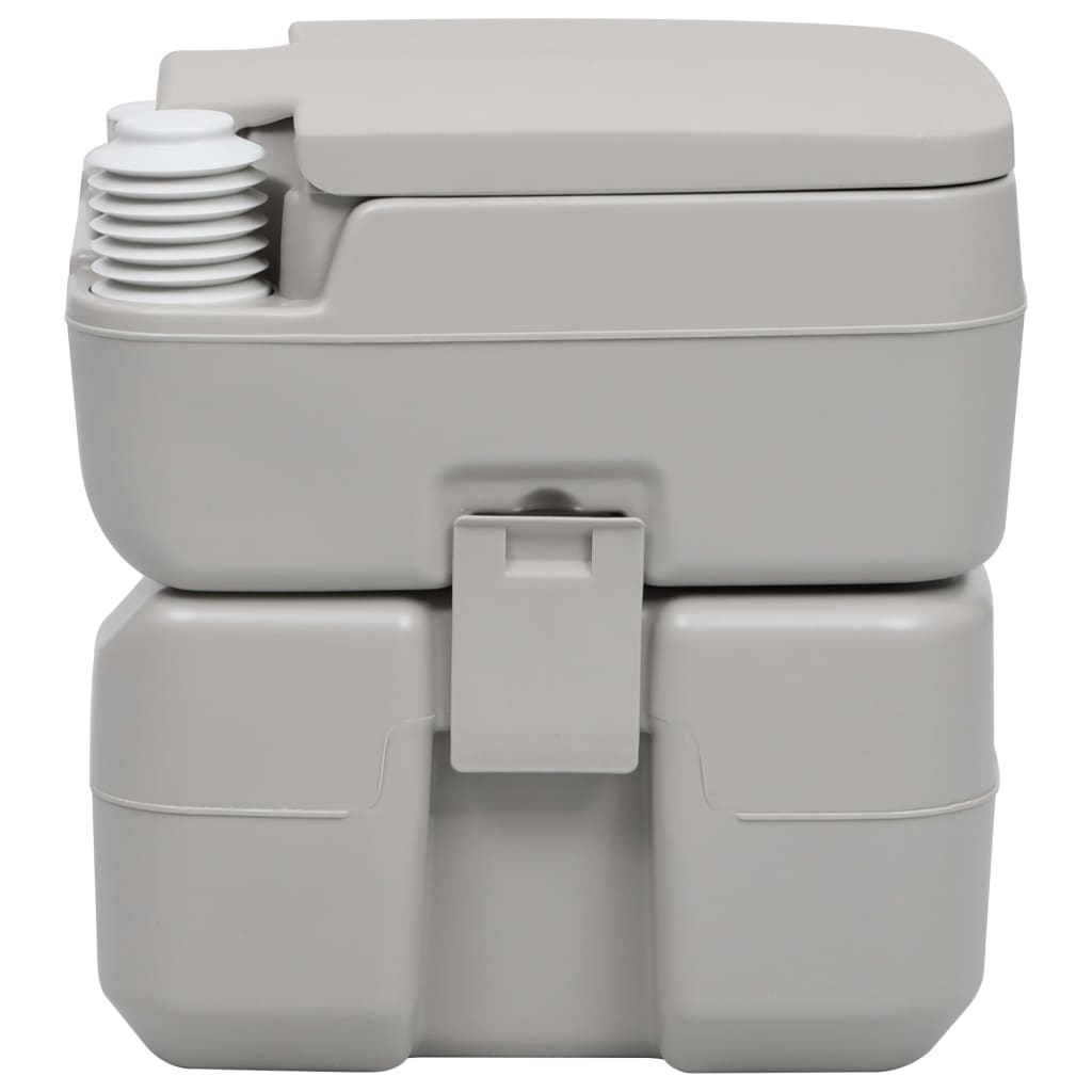 Tragbare Campingtoilette Grau 20 Liter Fassungsvermögen 10 Liter Spülwassertank