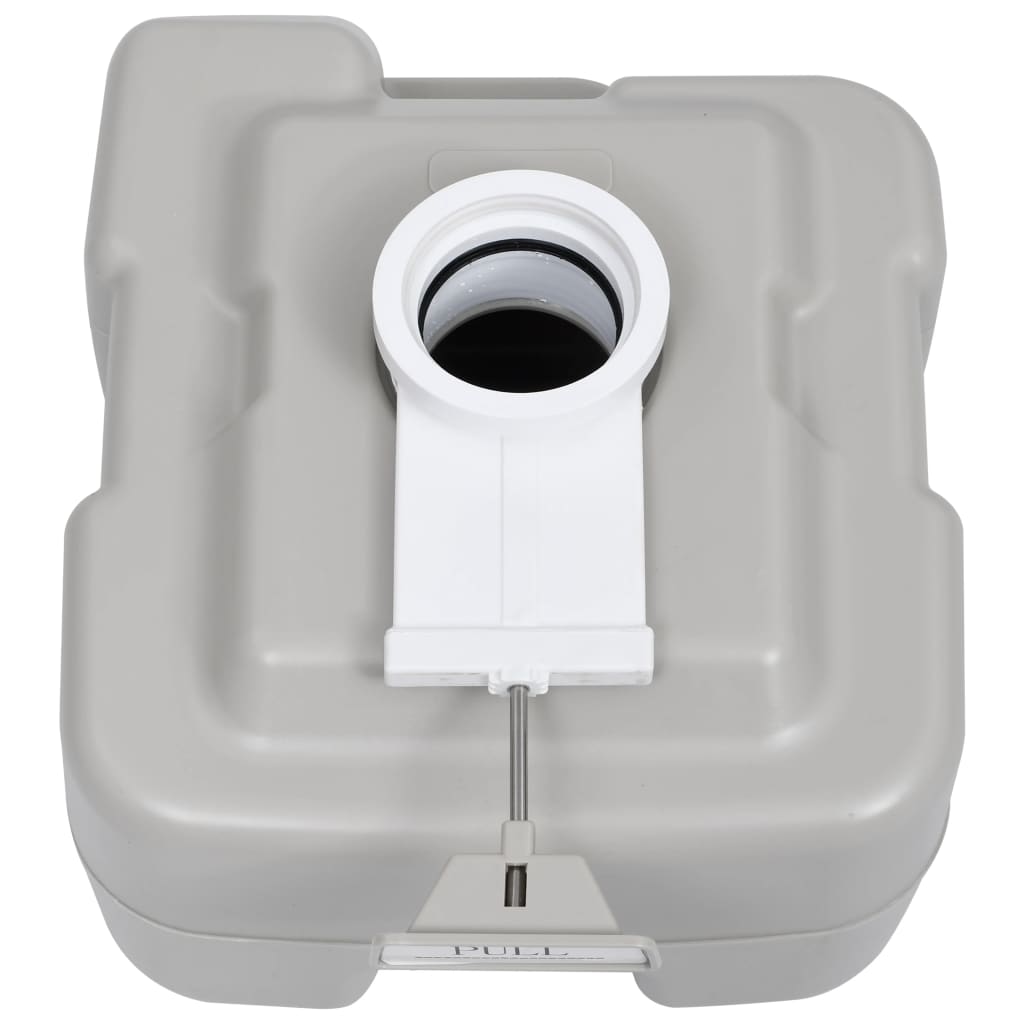Tragbare Campingtoilette Grau 20 Liter Fassungsvermögen 10 Liter Spülwassertank