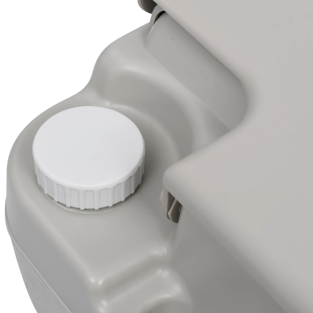 Tragbare Campingtoilette Grau 20 Liter Fassungsvermögen 10 Liter Spülwassertank