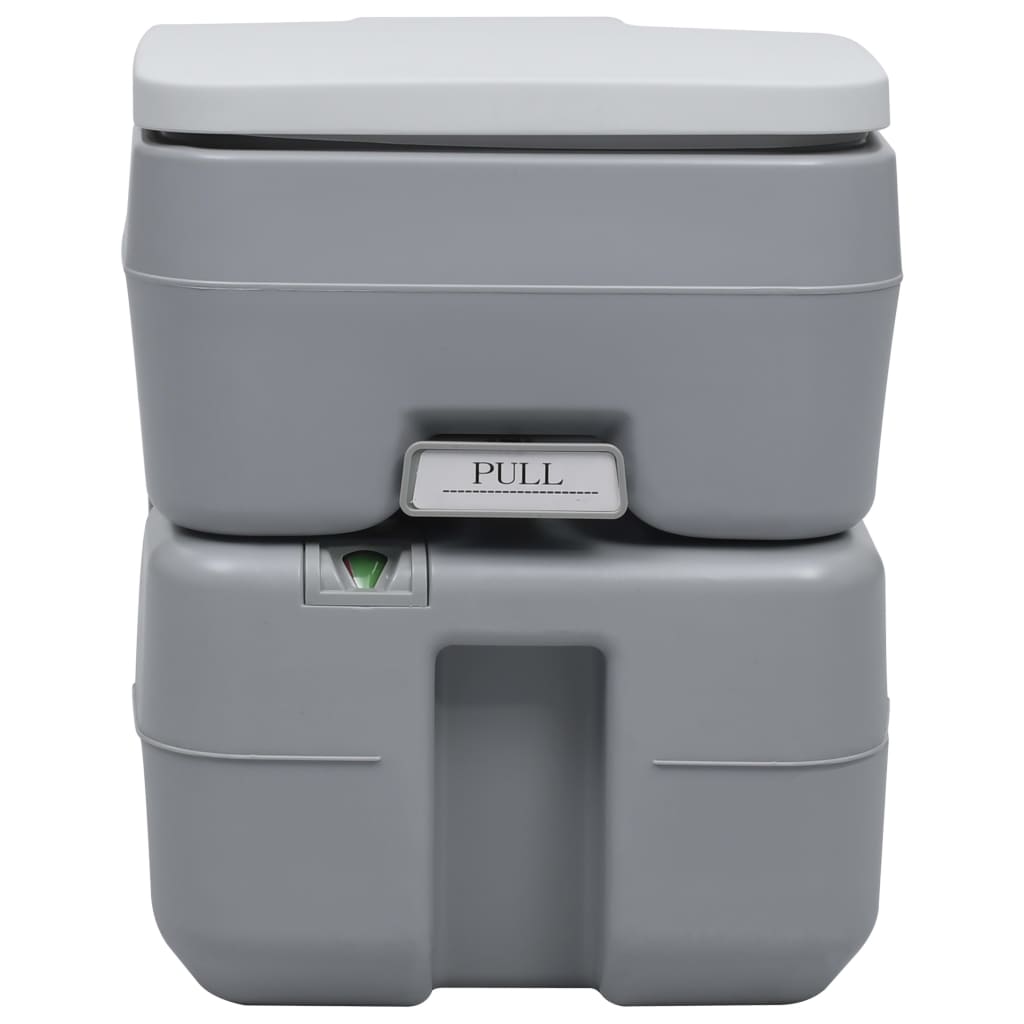 Tragbare Campingtoilette Grau 20 Liter Fassungsvermögen 10 Liter Spülwassertank