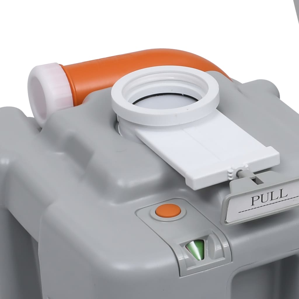 Tragbare Campingtoilette Grau 20 Liter Fassungsvermögen 10 Liter Spülwassertank