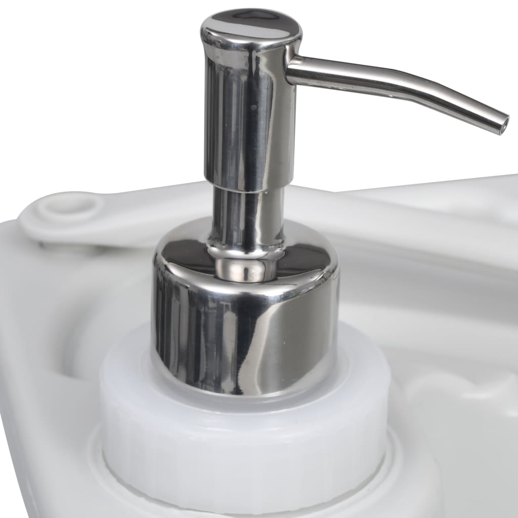 Campingtoilette 20 + 10 L und Handwaschbecken 17L Set Tragbar Grau