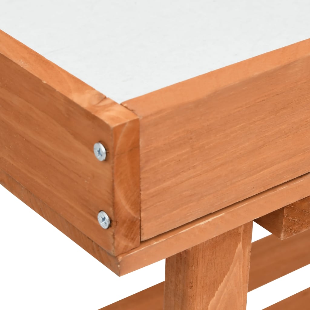 Pflanztisch verzinkt und lasiert Arbeitstisch 76x37x89 cm Tannenholz