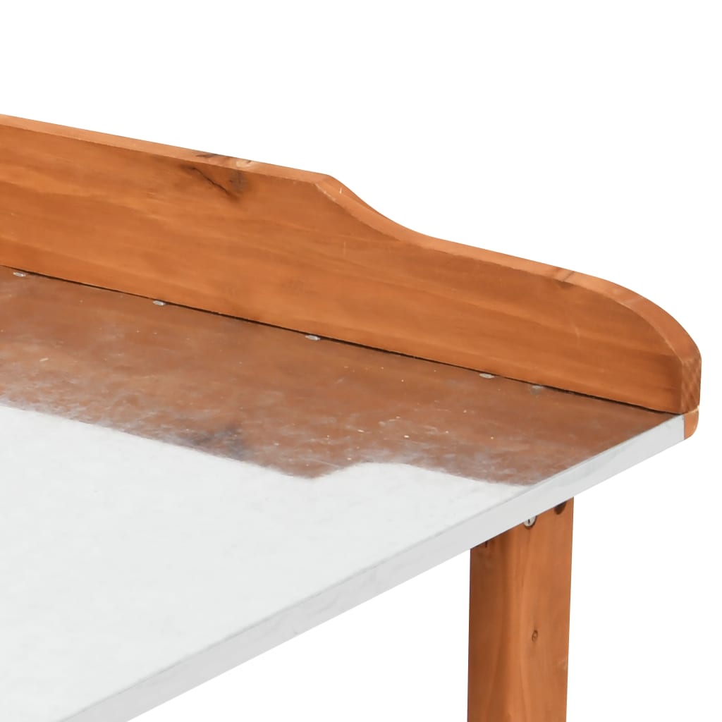 Pflanztisch verzinkt und lasiert Arbeitstisch 76x37x89 cm Tannenholz