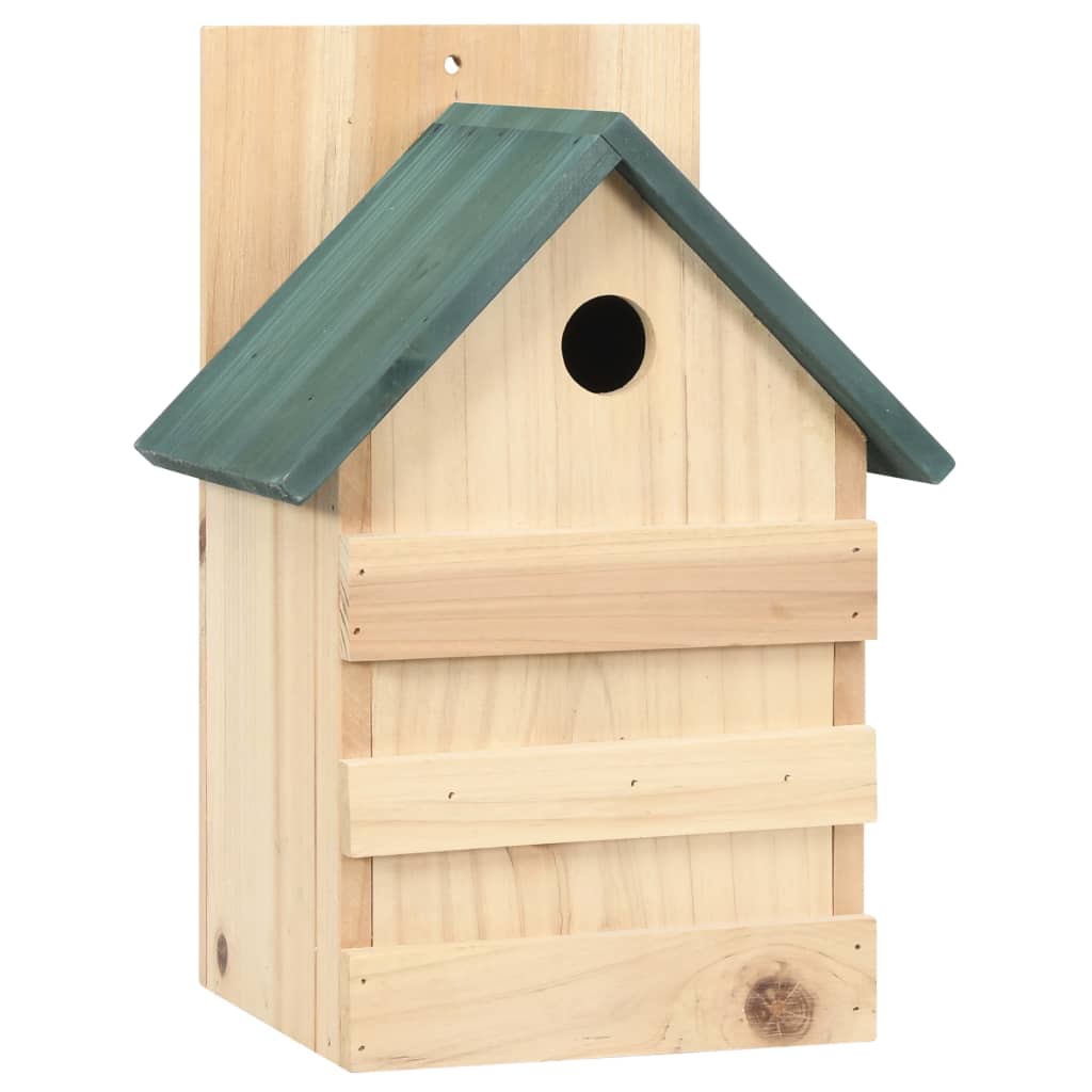 Vogelhäuser Set 4 Stk. 23x19x33 cm Tannenholz Vogelhäuschen Nisthilfe Nistkasten