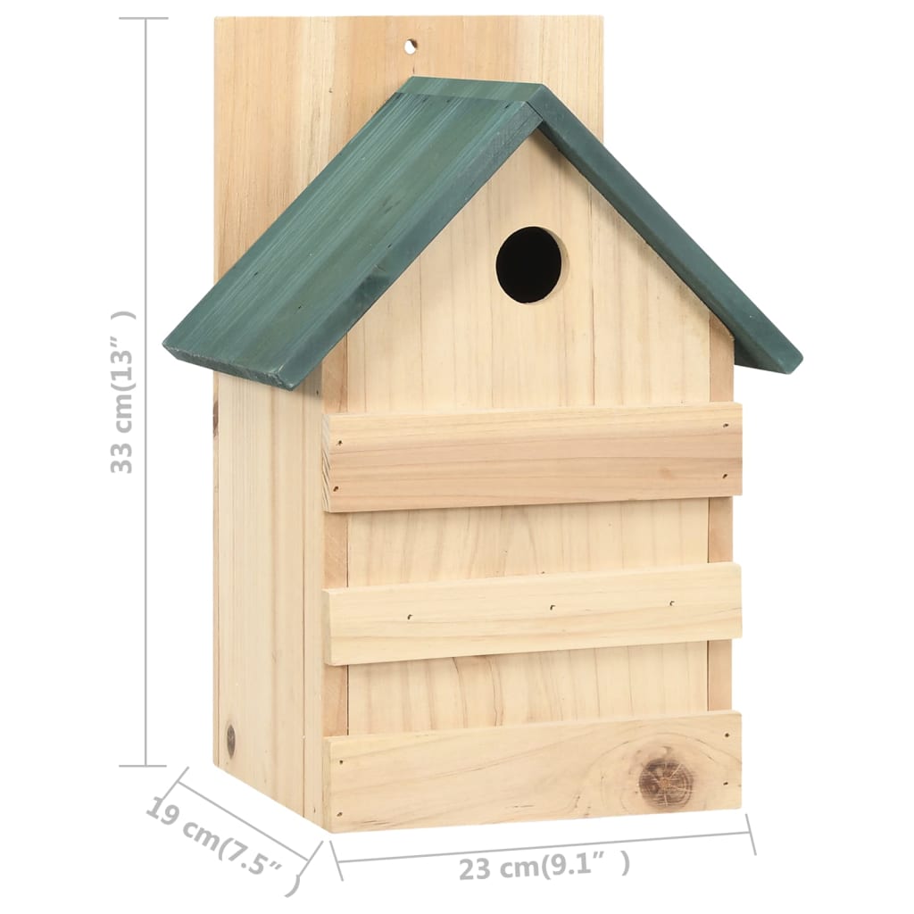 Vogelhäuser Set 4 Stk. 23x19x33 cm Tannenholz Vogelhäuschen Nisthilfe Nistkasten