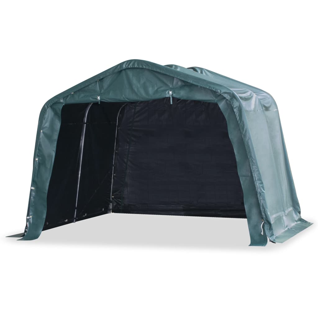 Weidezelt Lagerzelt mobiler Unterstand PVC 550 g/m² 3,3×3,2 m Dunkelgrün Stall
