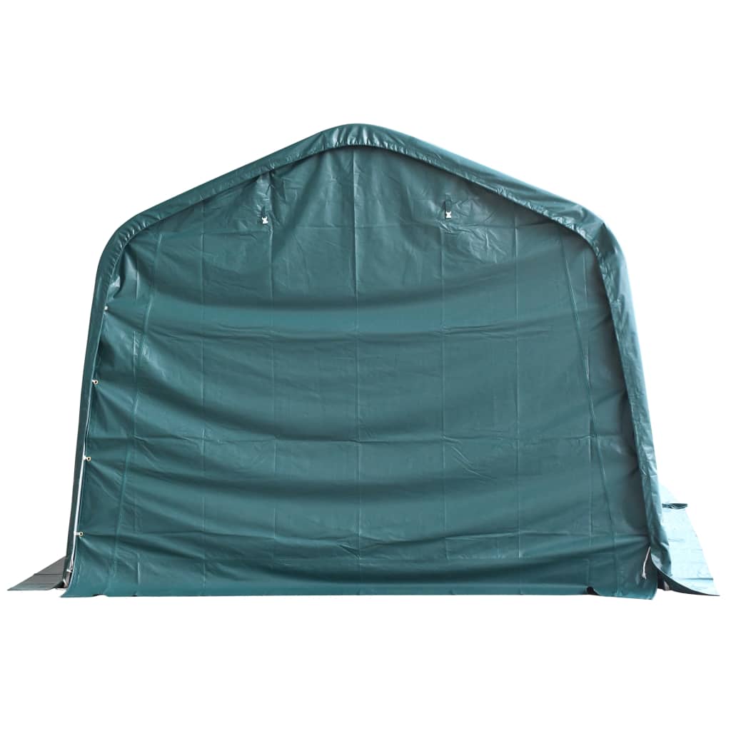 Weidezelt Lagerzelt mobiler Unterstand PVC 550 g/m² 3,3×3,2 m Dunkelgrün Stall