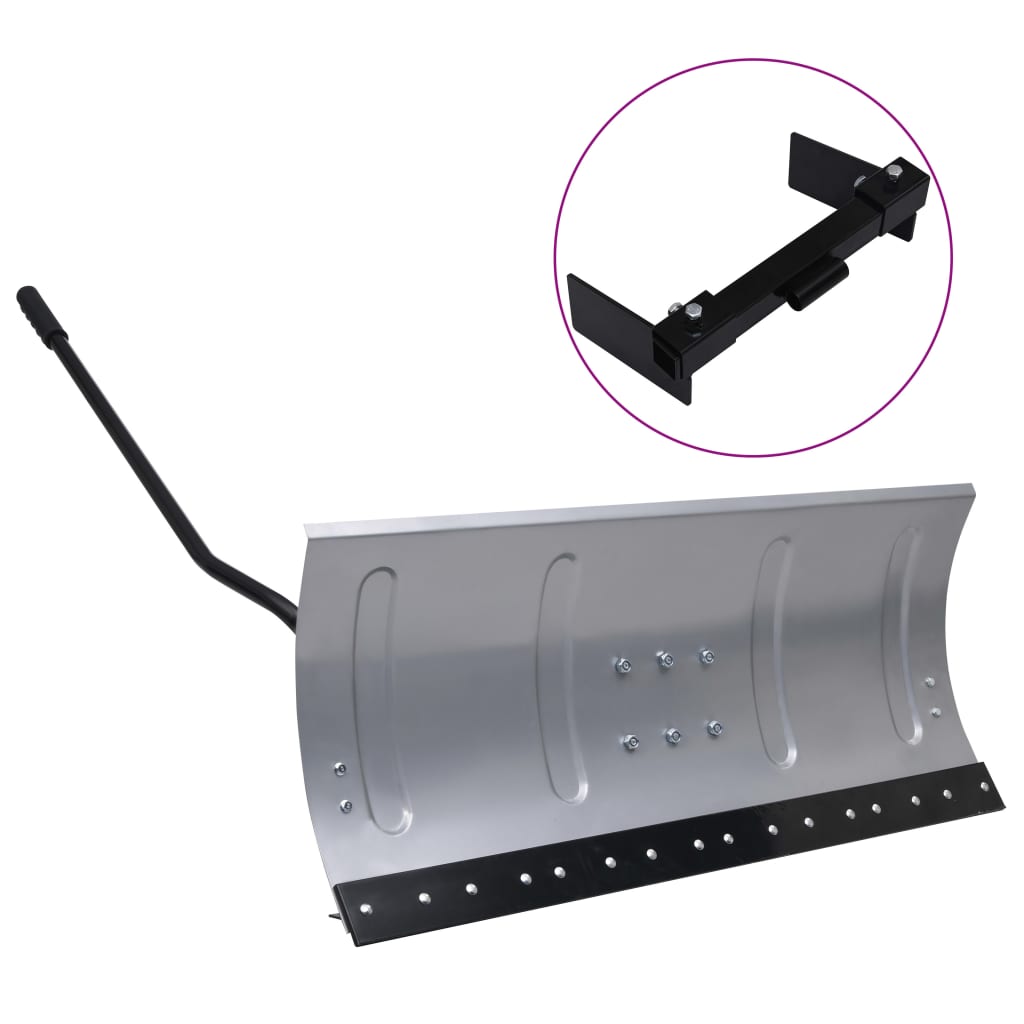 Schneeschild für Rasentraktor mit Adapter 100 cm Stahl Schneepflug