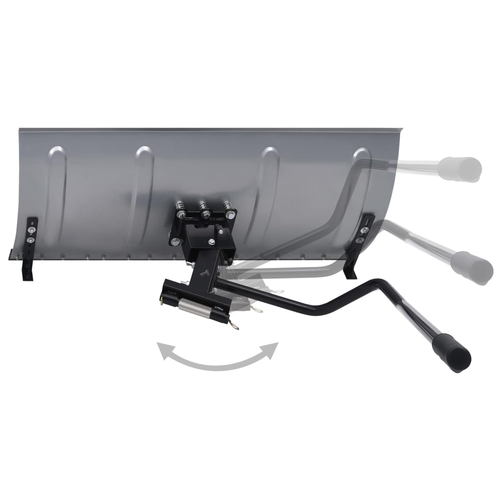 Schneeschild für Rasentraktor mit Adapter 100 cm Stahl Schneepflug