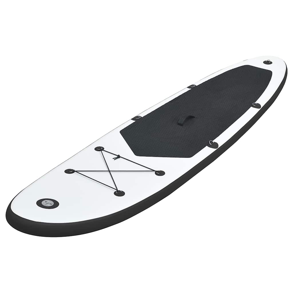 SUP Stand Up Paddle Board Set Schwarz Weiß 330 cm Surfboard aufblasbar