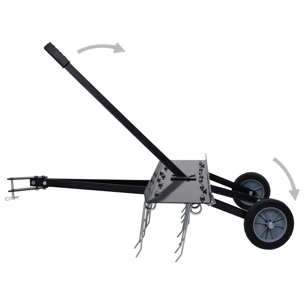 Vertikutierer Aufsitzmäher Quad 100 cm Rasenbelüfter Moosentferner