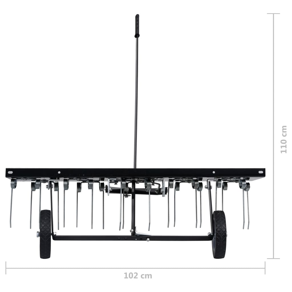 Vertikutierer Aufsitzmäher Quad 100 cm Rasenbelüfter Moosentferner