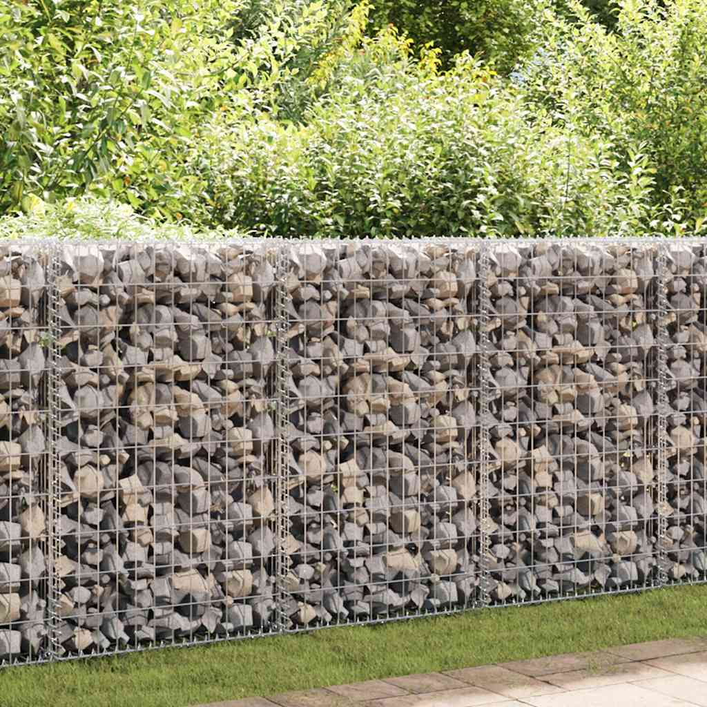 Gabionenwand Verzinkter Stahl 150×60×100 cm Gabionenzaun Drahtkorb Steinmauer Wand