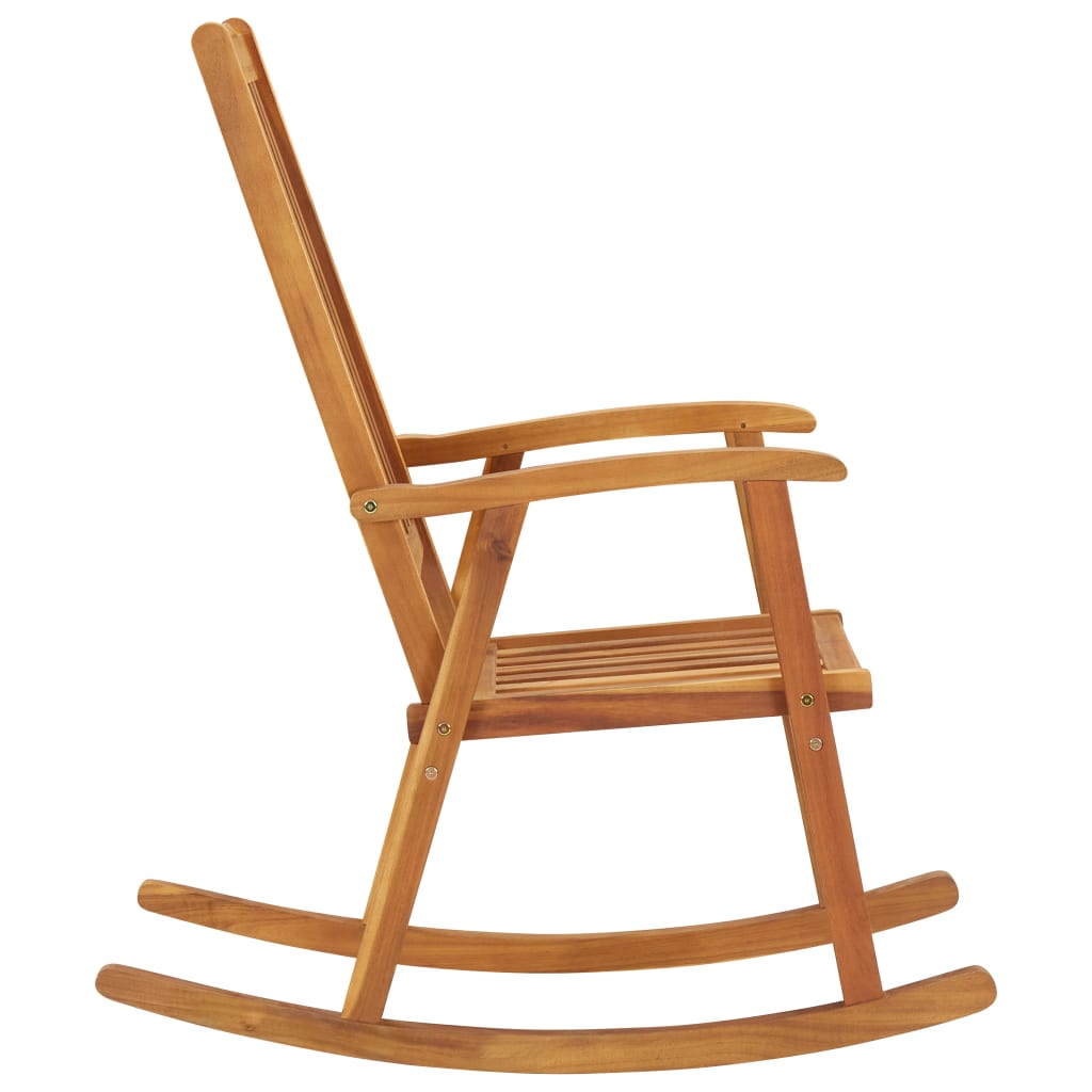 Schaukelstuhl Massivholz Akazie 57x100x117 cm Gartenstuhl klassisch