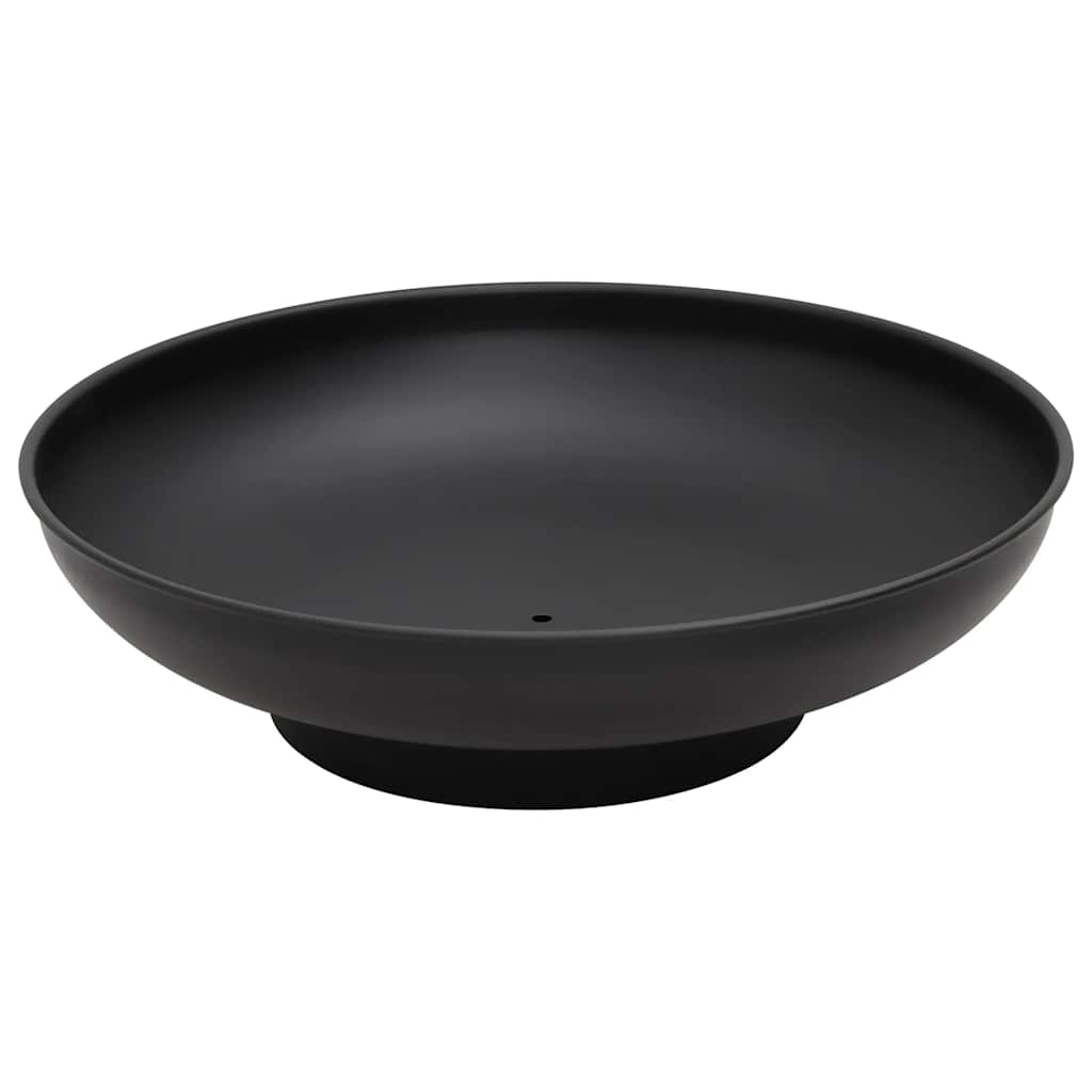 Feuerschale 59 cm Stahl Feuerstelle schwarz Garten Terrasse
