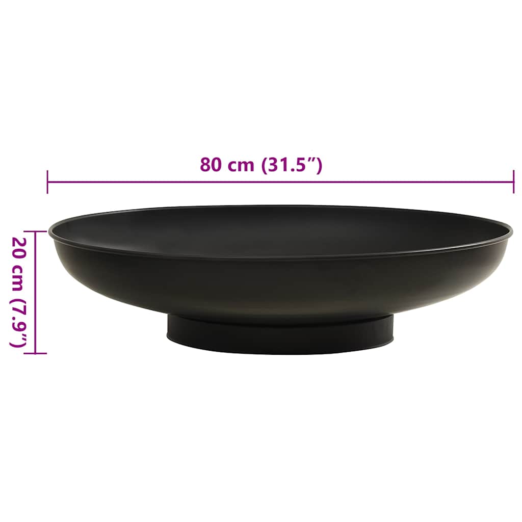 vidaXL Feuerschale 80 cm Stahl