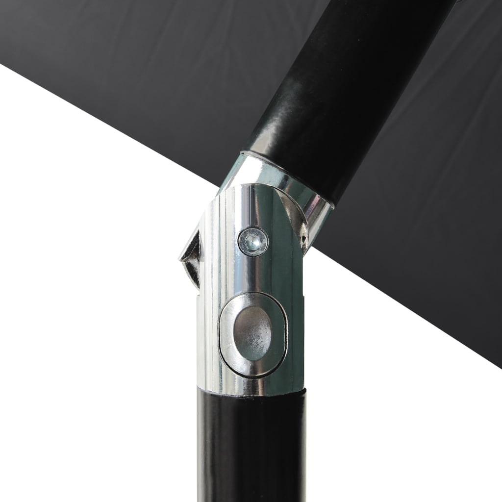 Sonnenschirm mit Aluminium-Mast 3-lagig Anthrazit 2 m Durchmesser faltbar