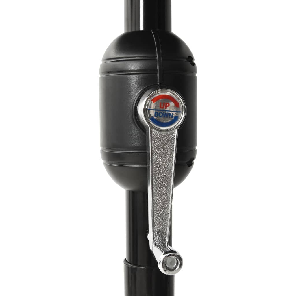Sonnenschirm mit Aluminium-Mast 3-lagig Anthrazit 2 m Durchmesser faltbar