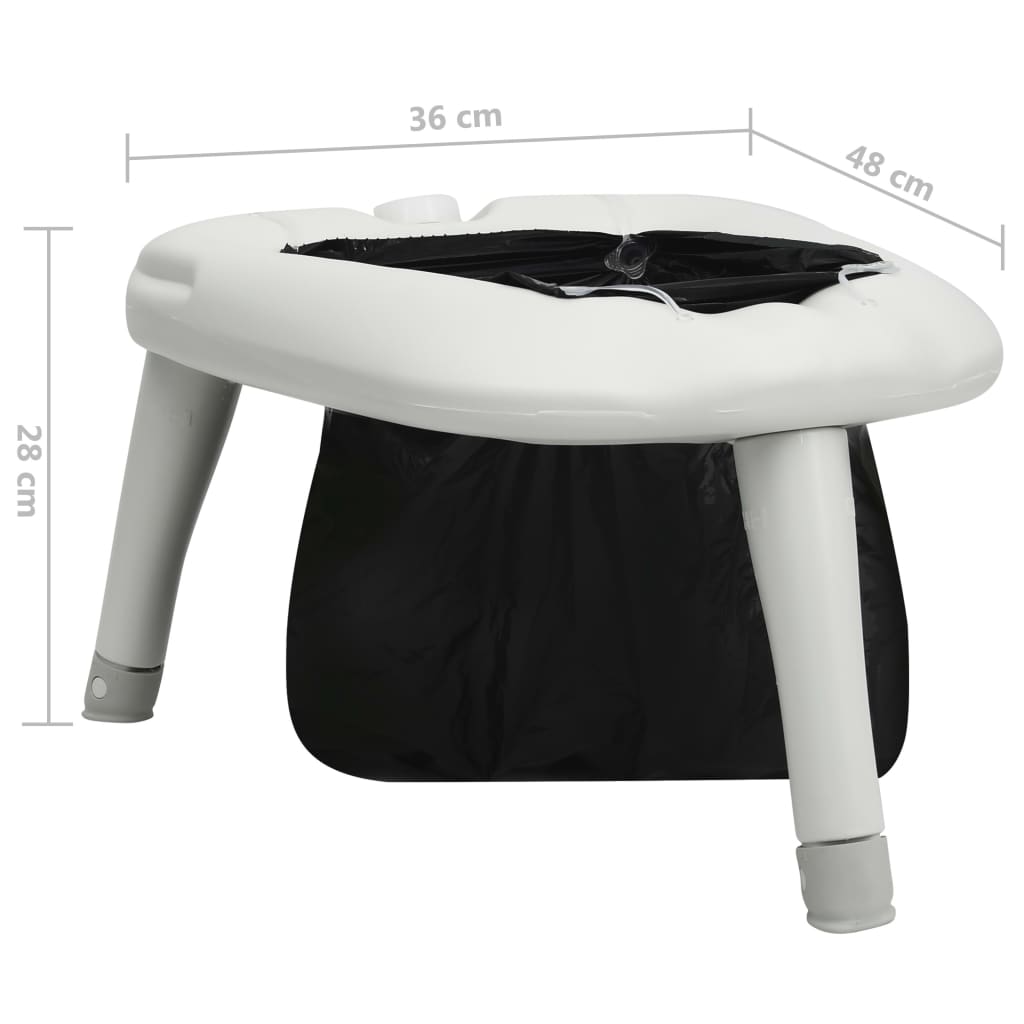 Mobile Campingtoilette mit Beuteln ultraleicht 200 kg Belastbarkeit
