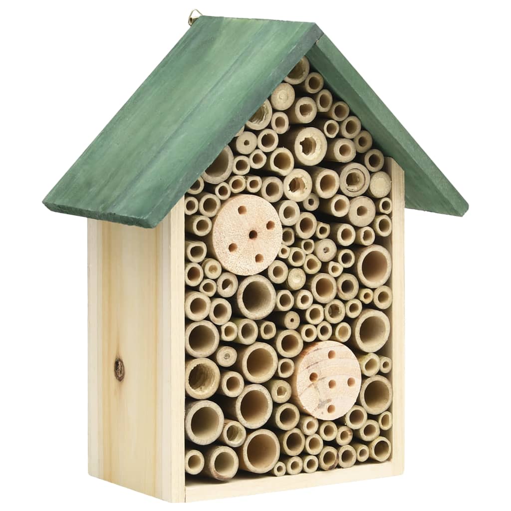 Insektenhotel 2er Set 23x14x29 cm Massivholz Tanne Naturschutz Wildbienen