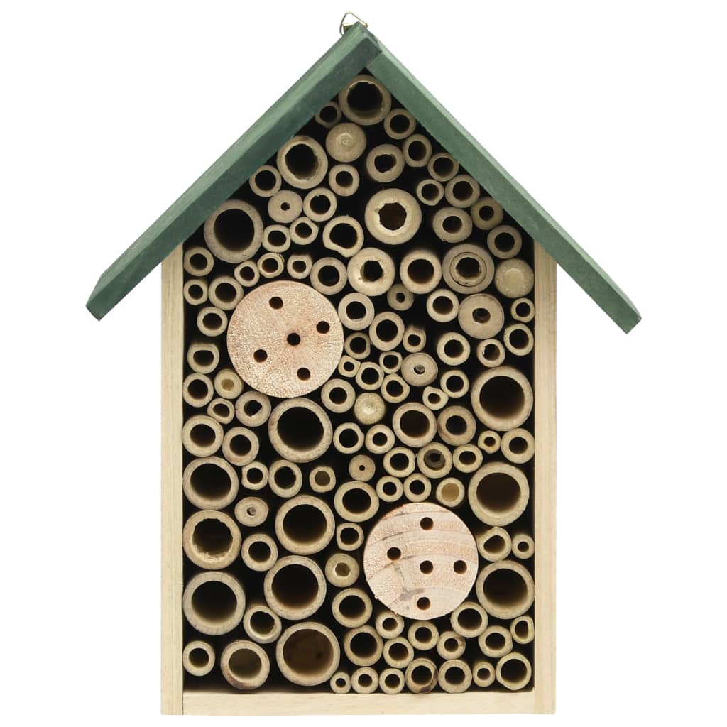 Insektenhotel 2er Set 23x14x29 cm Massivholz Tanne Naturschutz Wildbienen