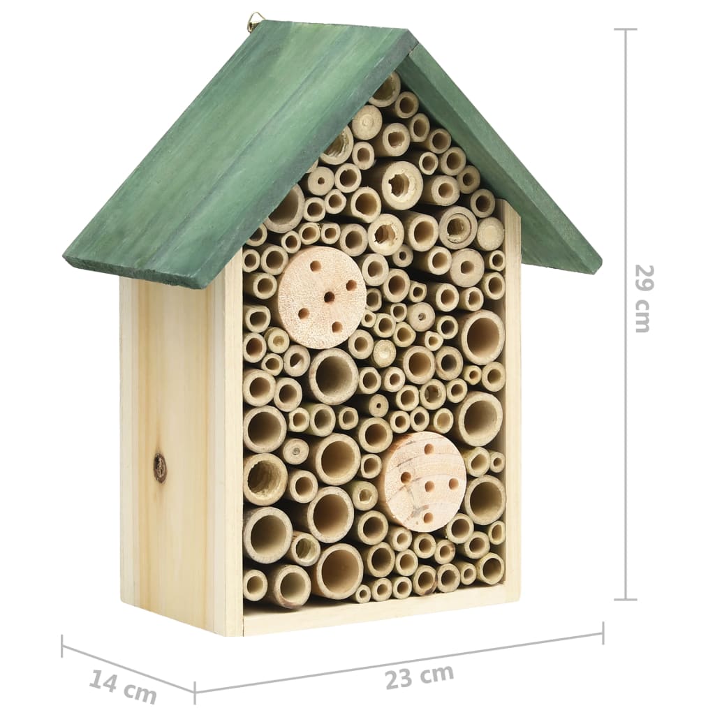 Insektenhotel 2er Set 23x14x29 cm Massivholz Tanne Naturschutz Wildbienen