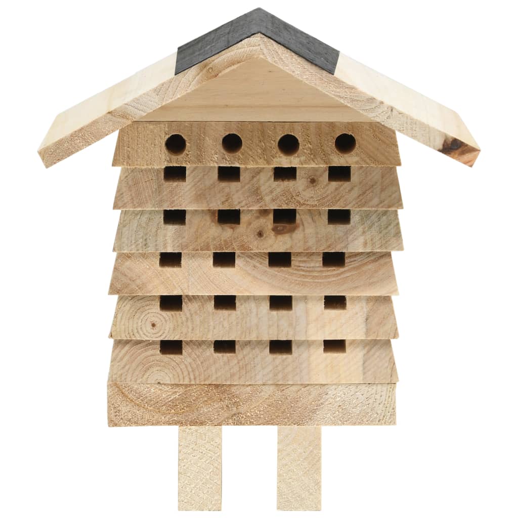 Bienenhotel Insektenhotel Tanne Massivholz 22x20x20 cm Wildbiene Naturschutz