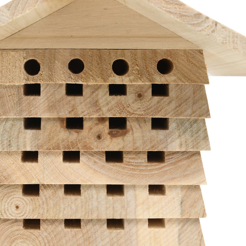 Bienenhotel Insektenhotel Tanne Massivholz 22x20x20 cm Wildbiene Naturschutz
