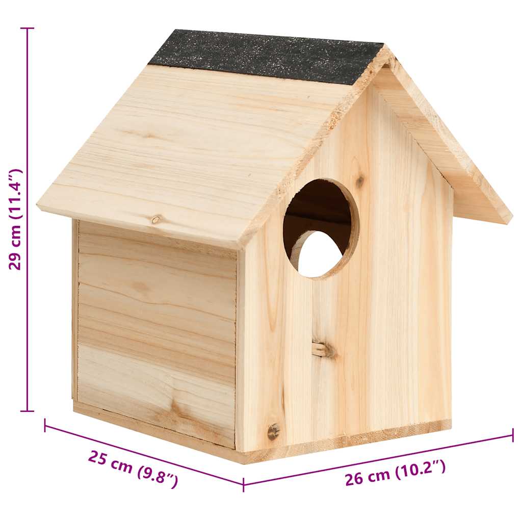 Eichhörnchenhaus Tanne Massivholz 26x25x29 cm Braun Kobel Eichkatzerl