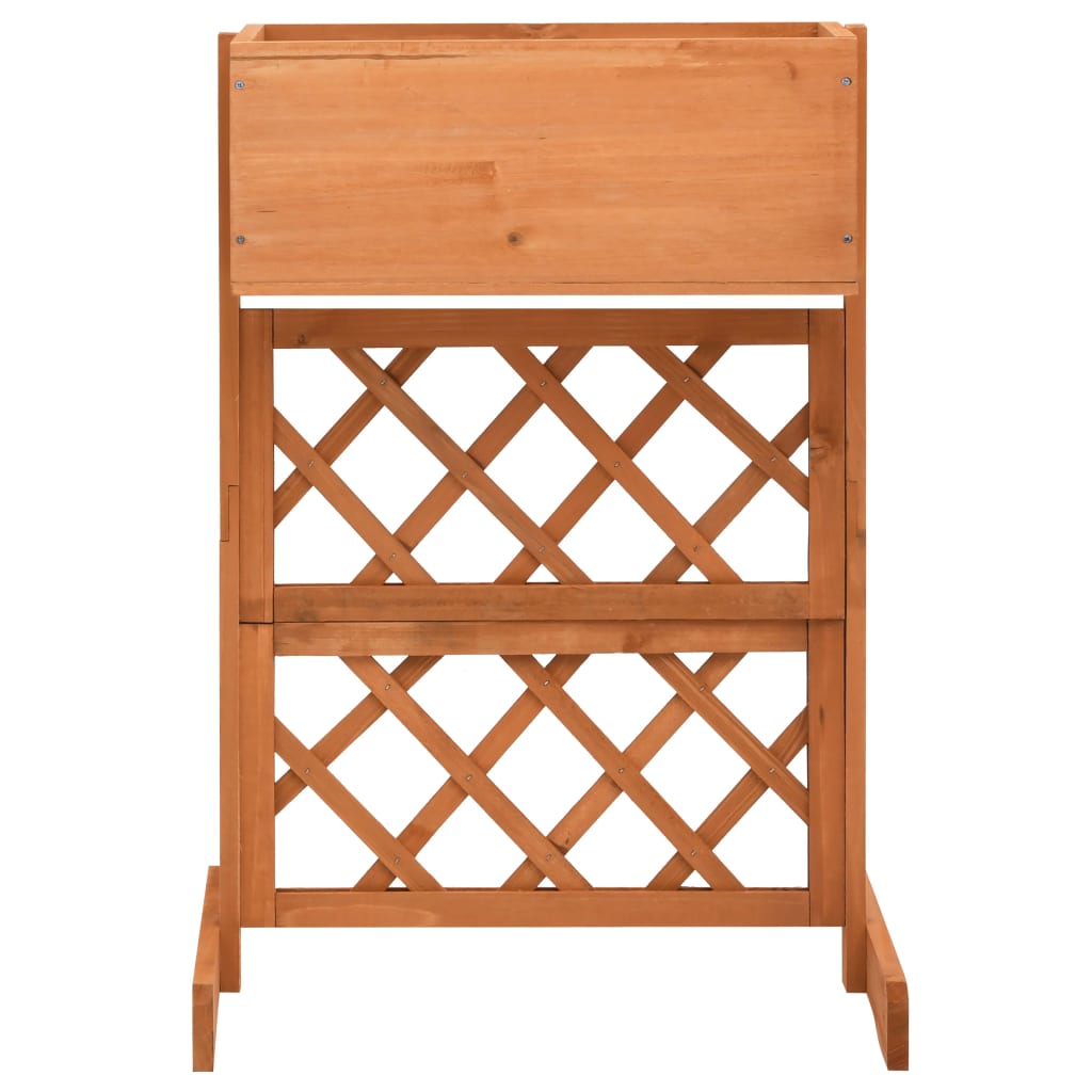 Hochbeet Blumenkasten mit Spalier Garten Hellbraun 45x30x74 cm Tannenholz Pflanzkübel