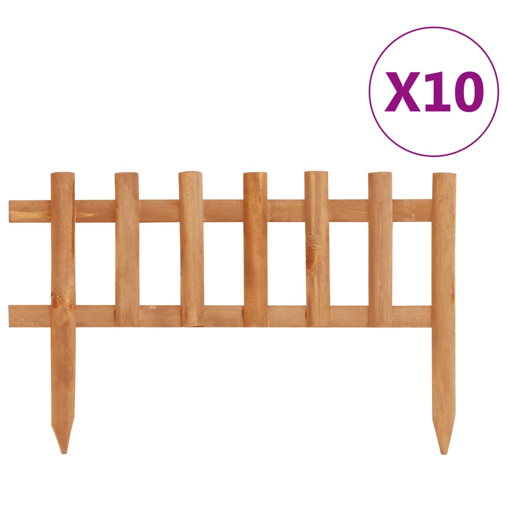 Beeteinfassung Rasenkanten 10 Stk. Tannenholz 4,4 m Beetumrandung 44 x 29 cm